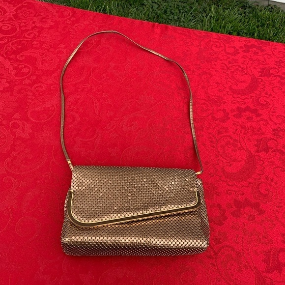 Vintage Bueno purse metallic mesh overlay snap‎ button closure - Picture 2 of 10